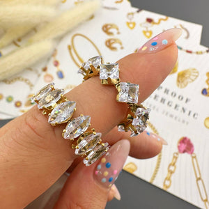 Golden Stone Adjustable Ring