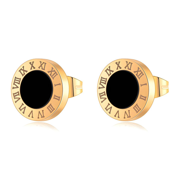 Roman Numeral Stud Earrings