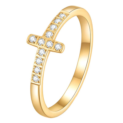 Golden Cross Ring