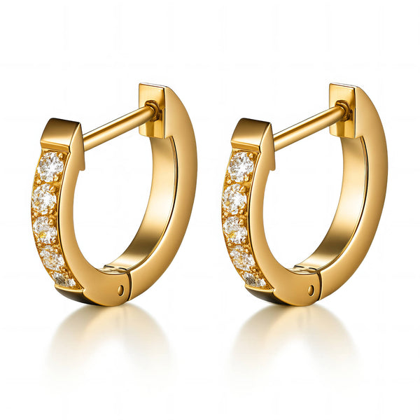 Stone Hoop Earrings