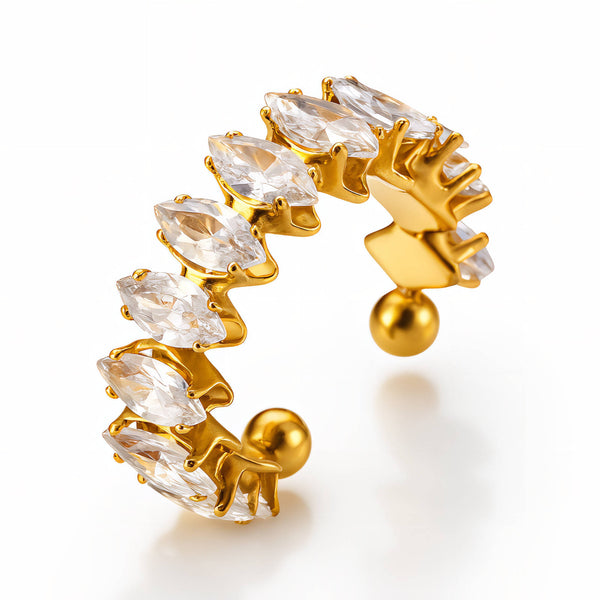 Golden Stone Adjustable Ring