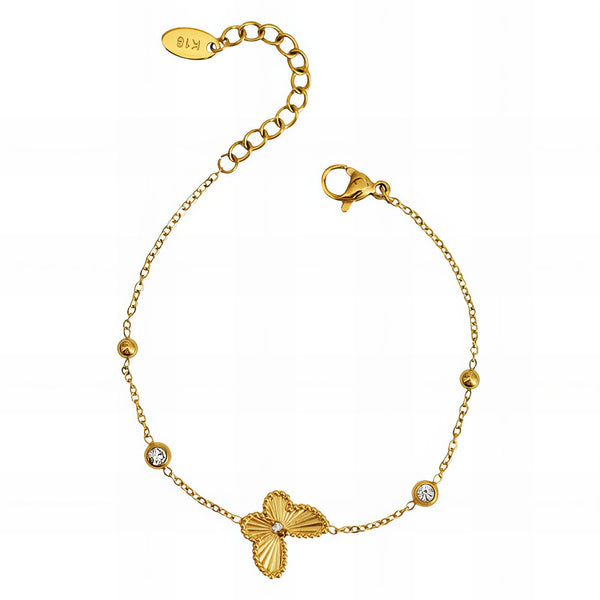 Golden  Butterfly Stone Necklace