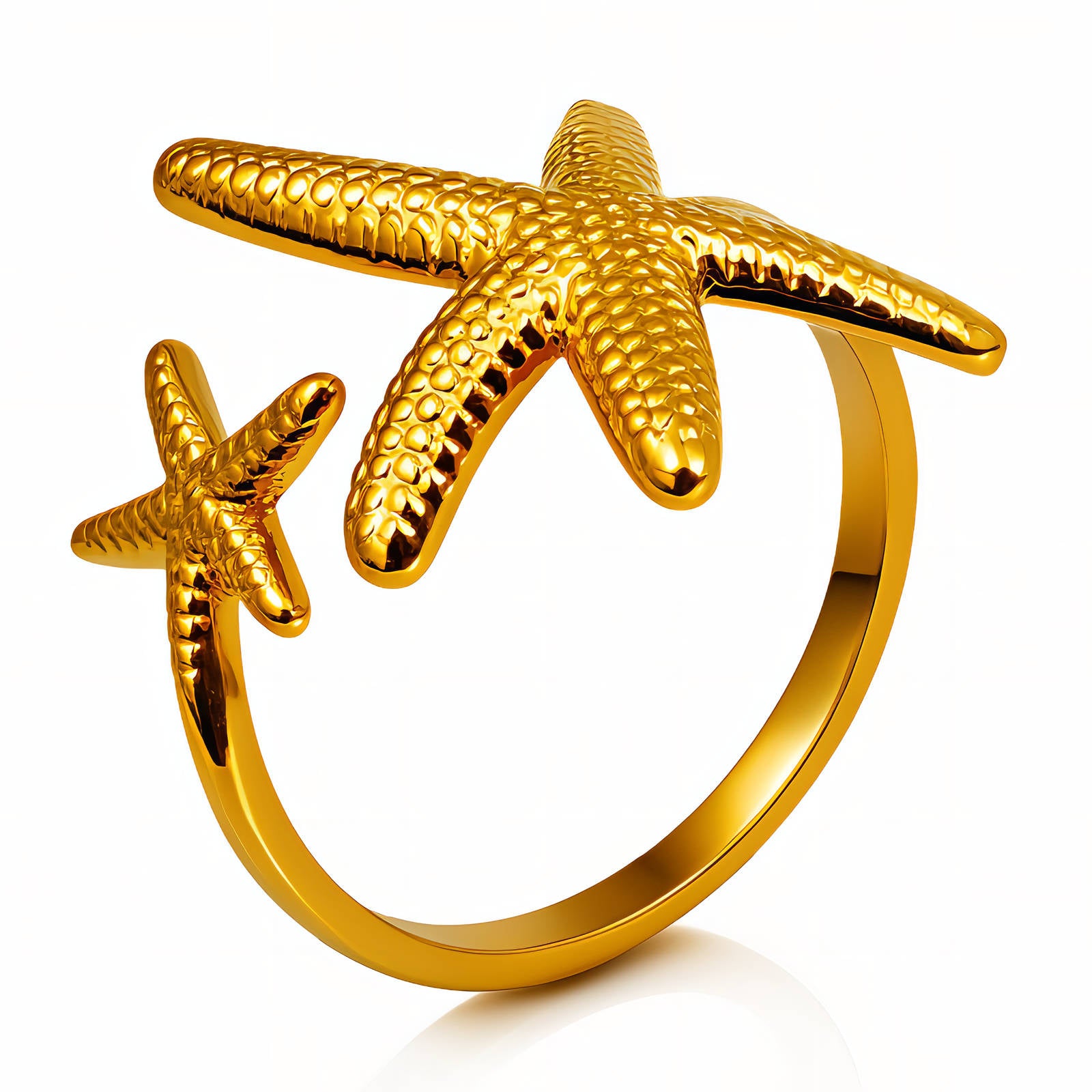 Golden Starfish Ring