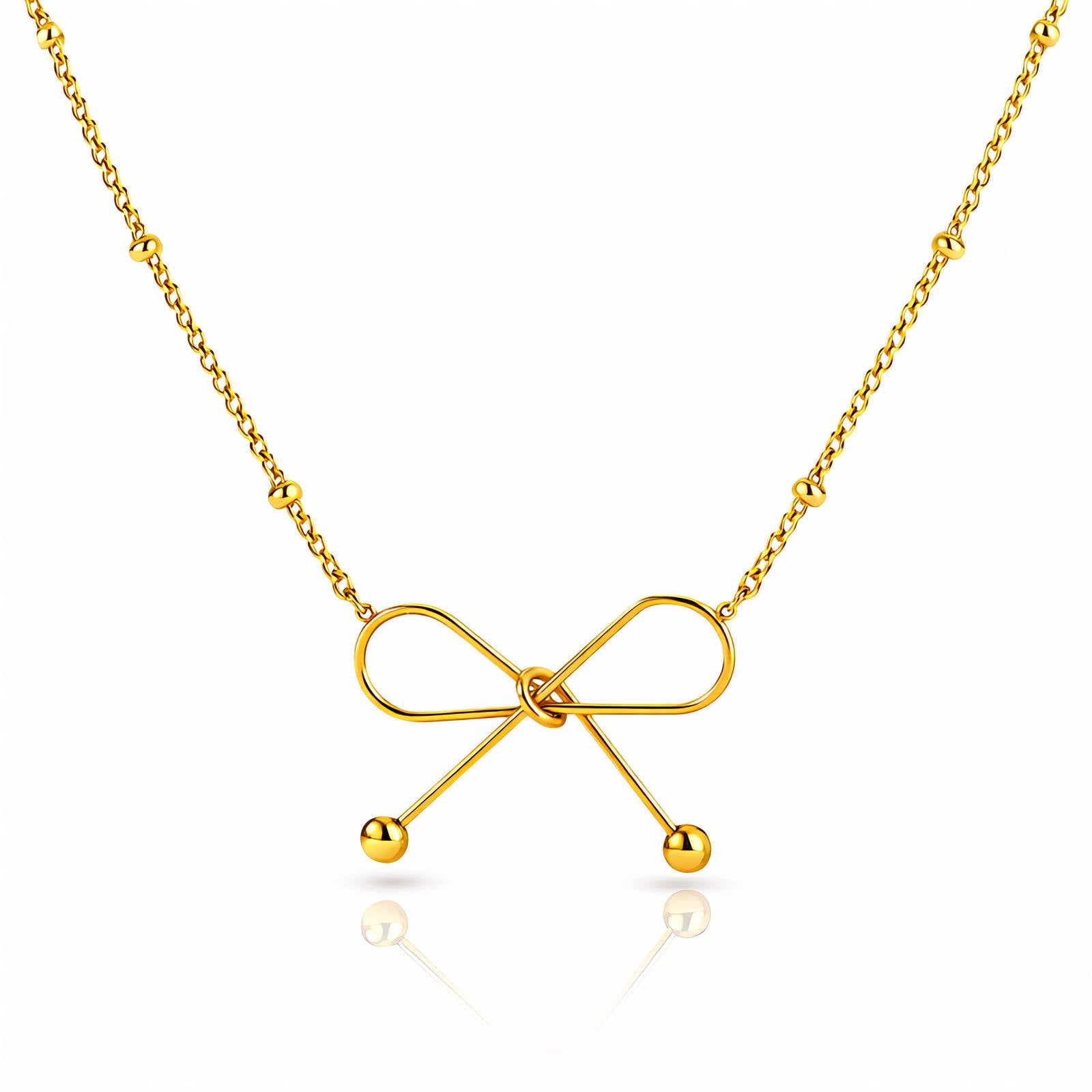 Golden Bow Necklace