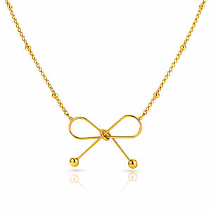 Golden Bow Necklace