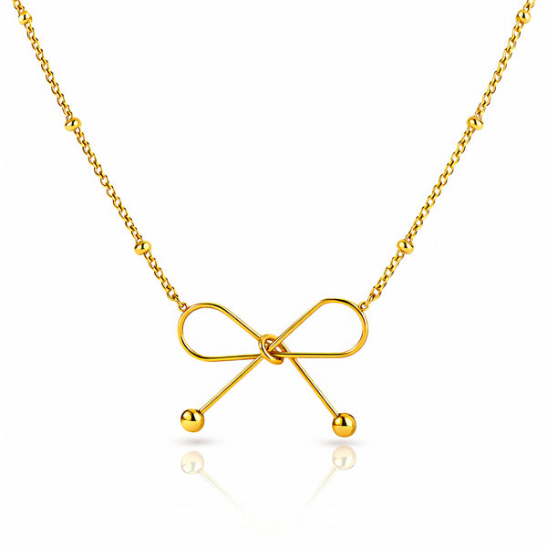 Golden Bow Necklace